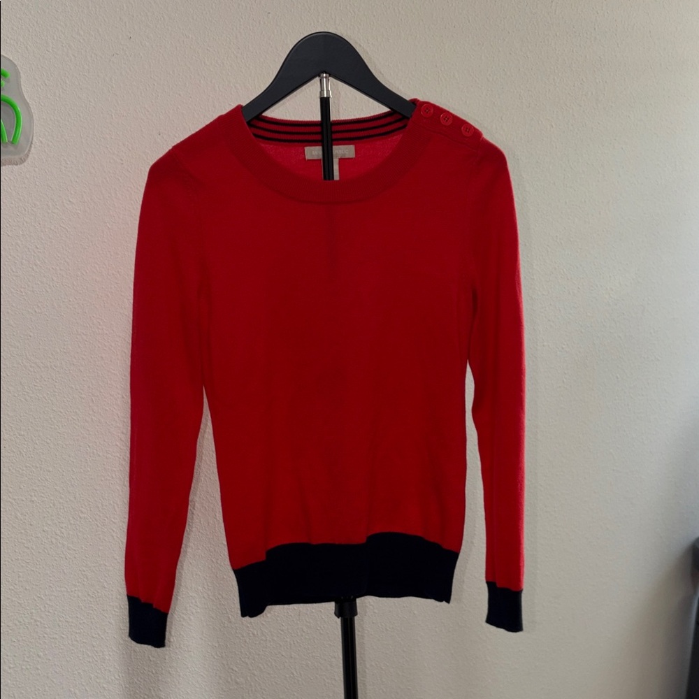 Banana Republic Red and Black Women's Sweater